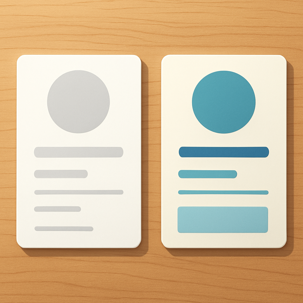 무료 모바일 명함 템플릿 비교 이미지