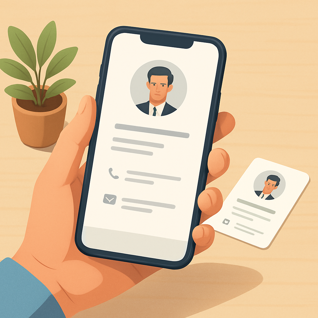 모바일 명함 앱 이미지